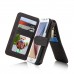 Samsung Galaxy S6 - CaseMe Vintage 2 in 1 PU Leather Flip Zipper Wallet Protective Cover Case - Black